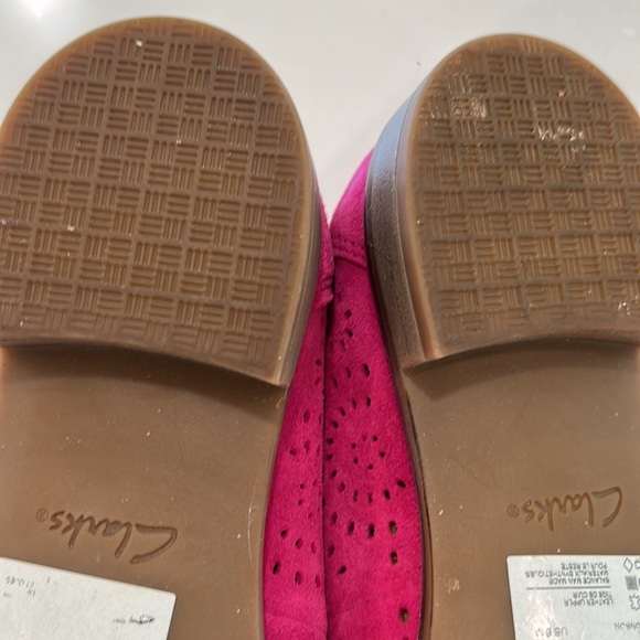 Clarks Ultimate Comfort Collection “Trish Calla” Pink Suede Loafers Safe… - Picture 11 of 13